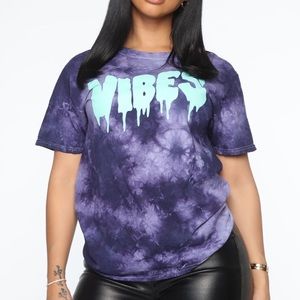 Fashion Nova Small Drip So Hard Tie Dye Top